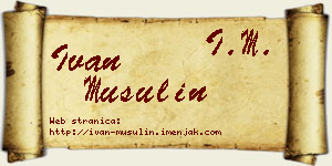Ivan Musulin vizit kartica